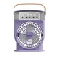 Portable USB Air Conditioner Cooling Fan With 5 Sprays 7 Color Light